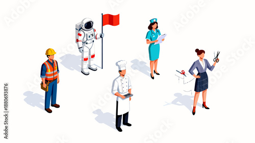 diverse professions illustrated