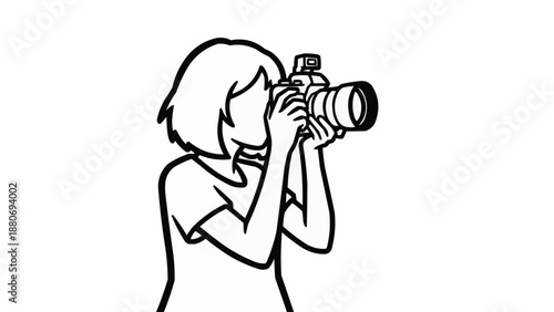 Person holding a camera taking a picture illustration