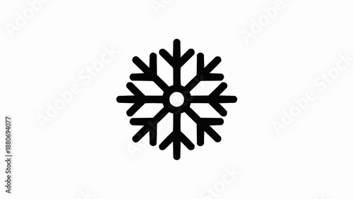 Simple black snowflake icon on a white background.