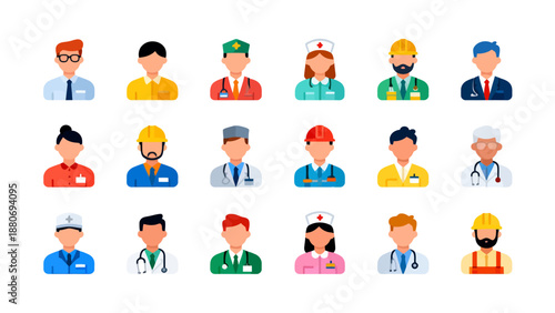 Icons of diverse professions