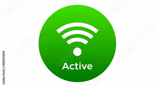 Green WiFi icon indicating active wireless network connection.