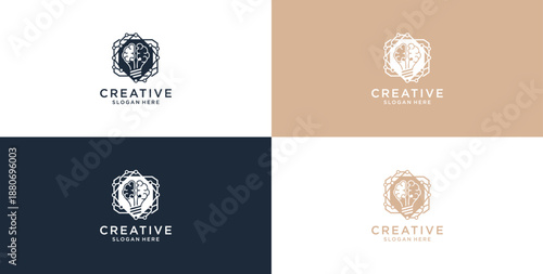 Creative Digital Brain Logo Design Template
