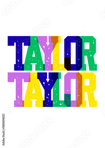 TAYLOR SCRITTA E NOME STILA ANNI 60