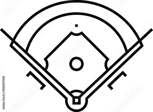 Black and white vector illustration of a playground