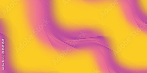 This abstract image features swirling liquid shapes in vibrant purple and blue tones. The fluid pattern creates a dynamics, with a purple to yellow gradient.