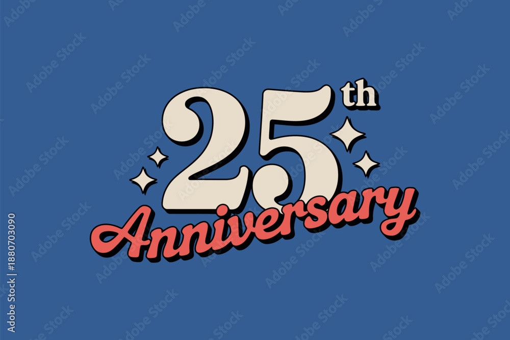Obraz premium 25th Anniversary Celebration Logo Design