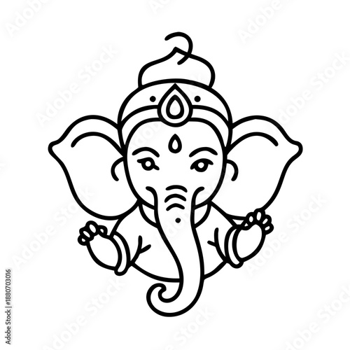 Indian Gods Set, Agni, Ganesha, Indra Idols Cartoon Vector Illustration

