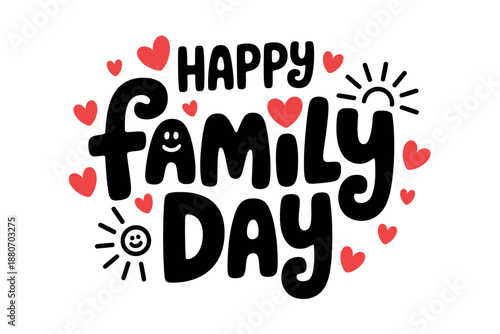 Happy Family Day Celebration Text