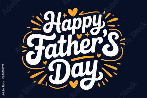 Happy Father's Day Celebration Typography Design