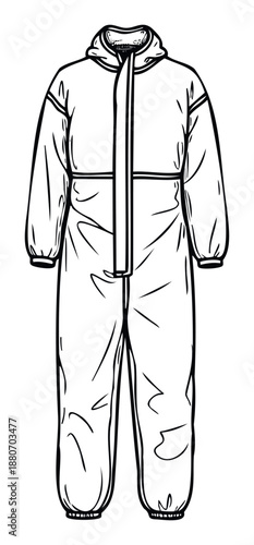 Essential protective clothing coverall with a hood, providing comprehensive safety for individuals working in various hazardous conditions and environments.