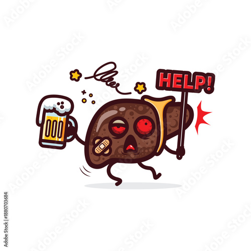 liver organ in poor condition due to alcohol intoxication