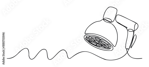 Continuous line drawing of a modern desk lamp symbolizing ideas and creativity perfect for education, office decor, or technology related visual content