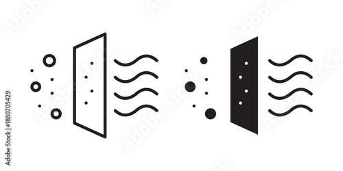 Air purification icons vector design template simple and clean