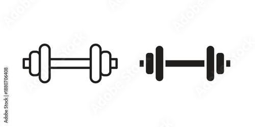 Barbell icons vector design template simple and clean