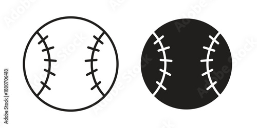 Baseball icons vector design template simple and clean