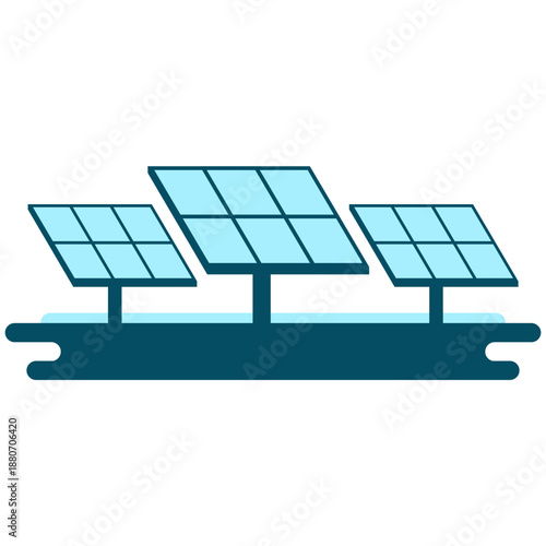 Clean energy day illustration. Green, renewable energy source, wind turbine, solar panel, hydroelectric vector isolated.