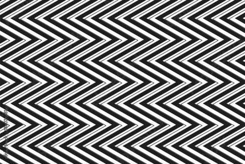 black colour thin to thick zigzag vertical line simple abstract pattern.