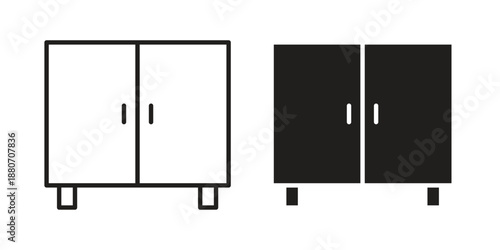 Cabinet icons vector design template simple and clean