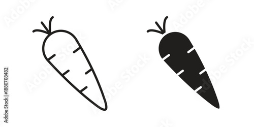 Carrot icons vector design template simple and clean