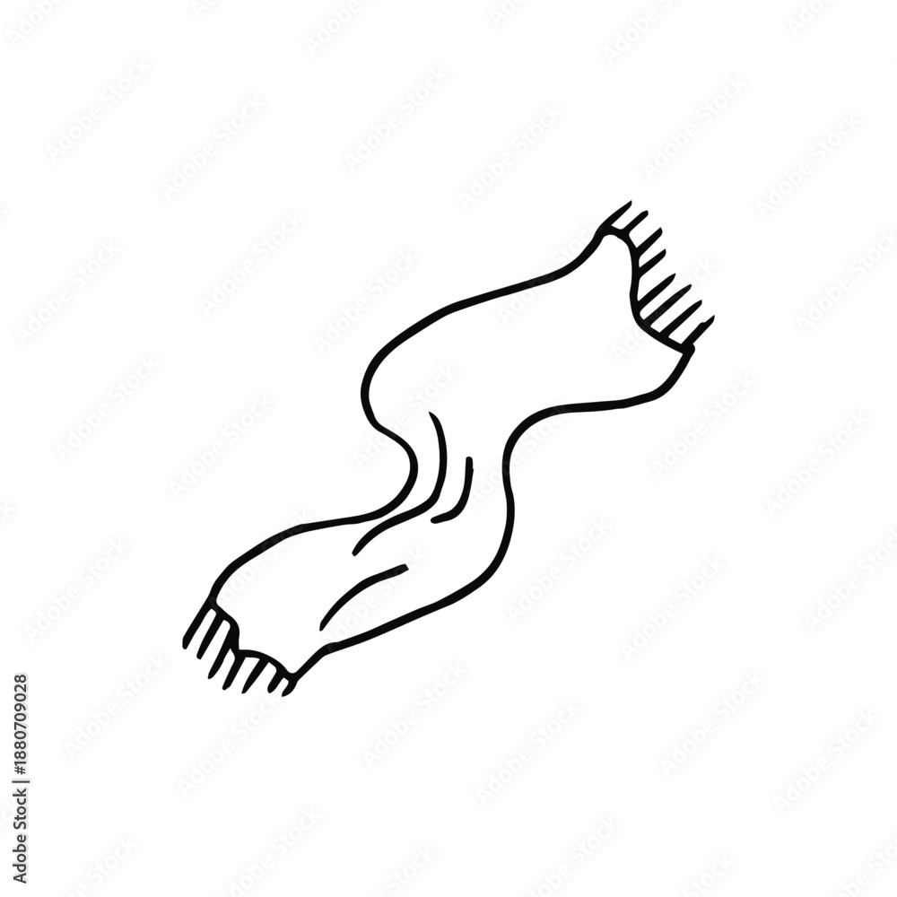 Fototapeta premium scarf sketch on a white background