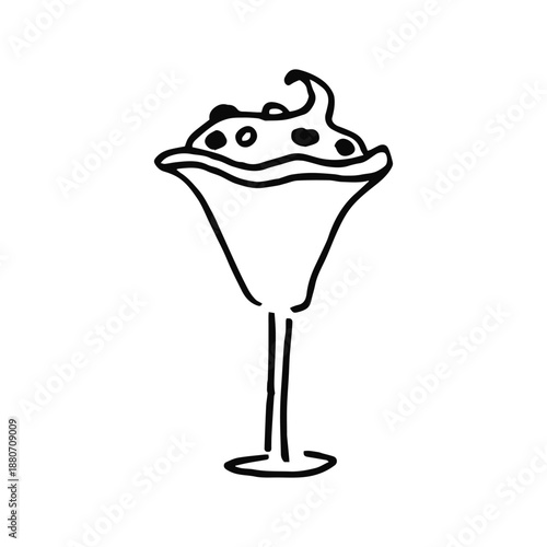 Sketch of a cocktail glass