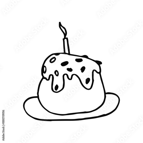 Pie sketch on a white background