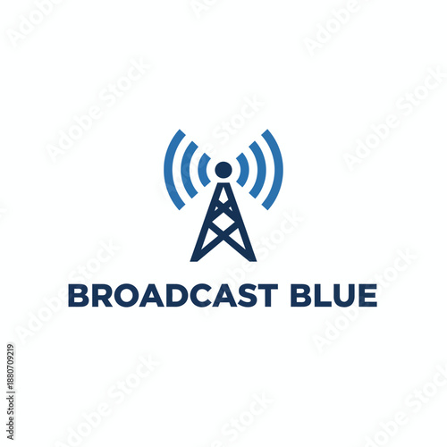 Communication Broadcast Antenna Signal Logo