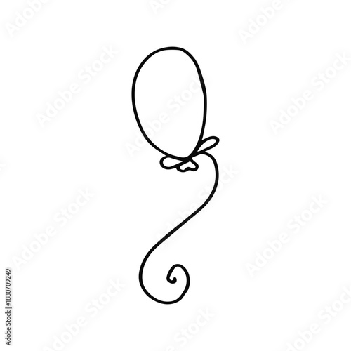 Children's inflatable balloon sketch on a white background