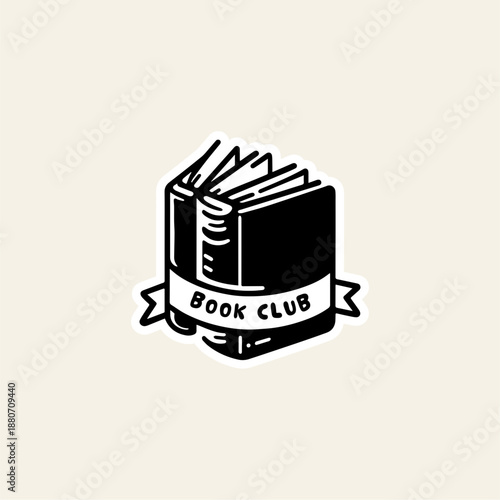 ook Club Logo, Minimal Reading Logo, Book Club Branding, Feminine Line Art Book Logo, Elegant Literary Logo, Modern Reading Club Identity, Book Lover Icon, Reading Club Logo, Book Icon Clipart, Litera