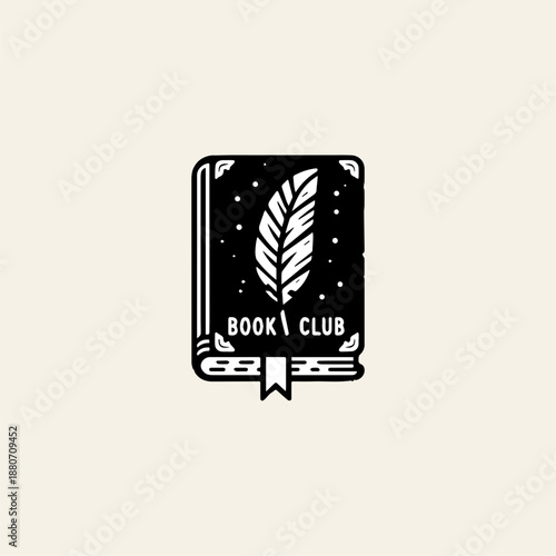 ook Club Logo, Minimal Reading Logo, Book Club Branding, Feminine Line Art Book Logo, Elegant Literary Logo, Modern Reading Club Identity, Book Lover Icon, Reading Club Logo, Book Icon Clipart, Litera