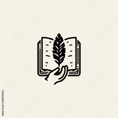 ook Club Logo, Minimal Reading Logo, Book Club Branding, Feminine Line Art Book Logo, Elegant Literary Logo, Modern Reading Club Identity, Book Lover Icon, Reading Club Logo, Book Icon Clipart, Litera