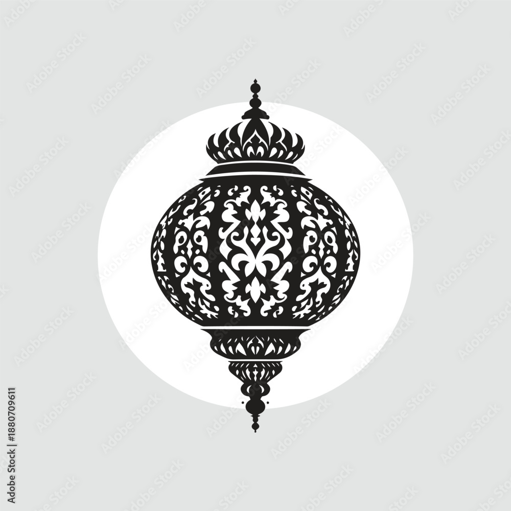 Fototapeta premium silhouette of Lantern (fanous) hanging