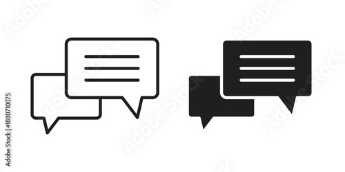 Conversation icons vector design template simple and clean