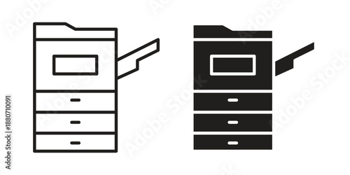 Copy Machine icons vector design template simple and clean