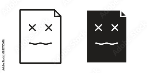 Corrupted file icons vector design template simple and clean