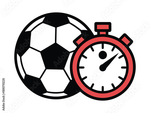 Soccer Ball and Stopwatch, Time Management in Sports