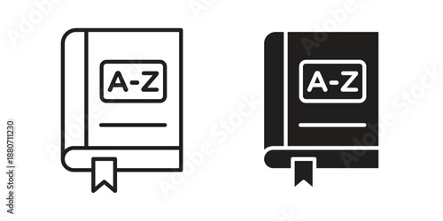 Dictionaries icons vector design template simple and clean