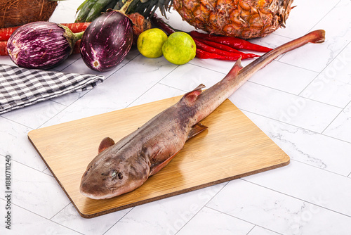 Canvas-taulu Raw indian catshark for cooking