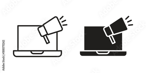 Digital marketing icons vector design template simple and clean