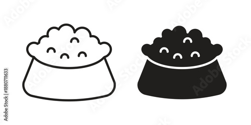 Dog food icons vector design template simple and clean