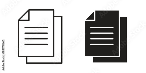 Documents icons vector design template simple and clean