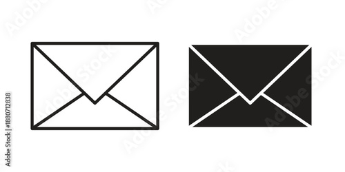 Envelope icons vector design template simple and clean