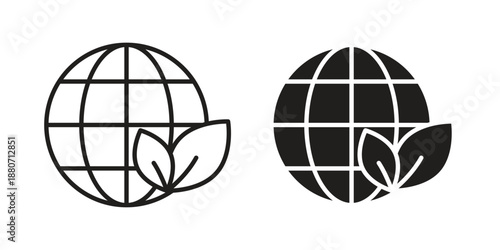 Environment icons vector design template simple and clean