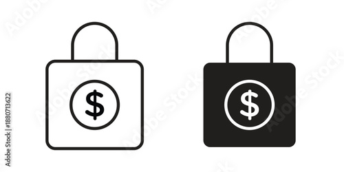 Fixed price icons vector design template simple and clean
