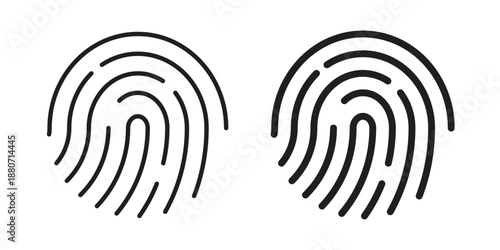 Fingerprint icons vector design template simple and clean