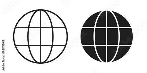 Globe icons vector design template simple and clean