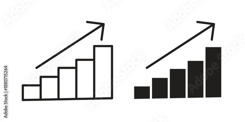 Graph icons vector design template simple and clean