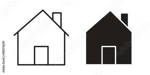 Home icons vector design template simple and clean