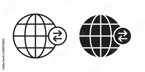 Import export icons vector design template simple and clean