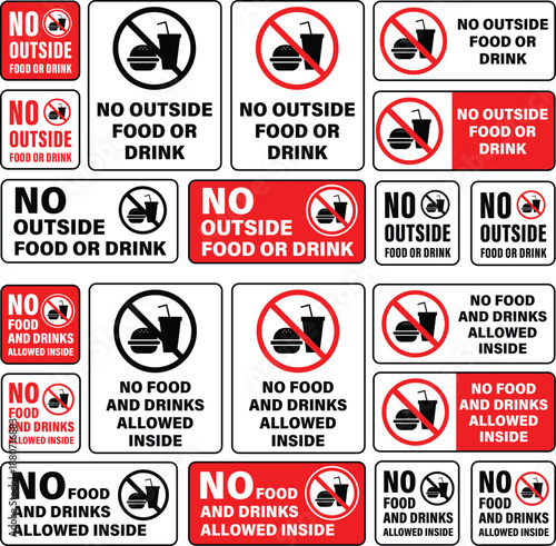 No Outside Food or Drink and No Food and Drink allowed inside